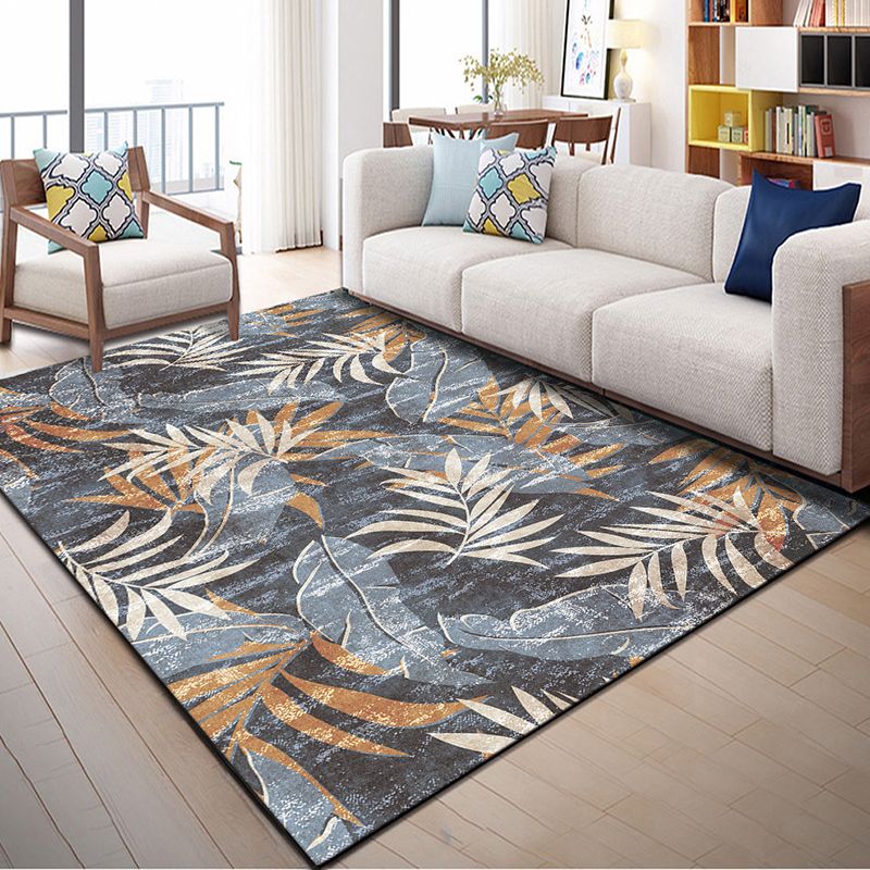 Native American Patterned Rug Multi-Colored Polyester Carpet Machine Washable Pet Friendly Non-Slip Backing Rug for Room