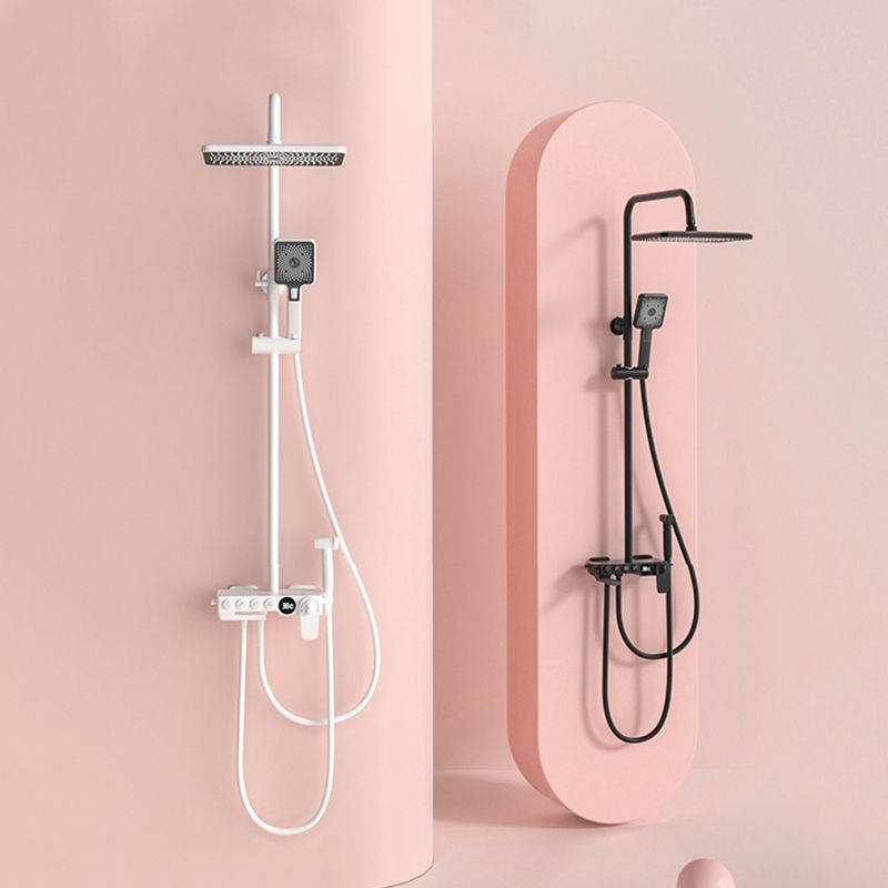 Contemporary Shower System Slide Bar Adjustable Shower Head Wall Mounted Shower Set