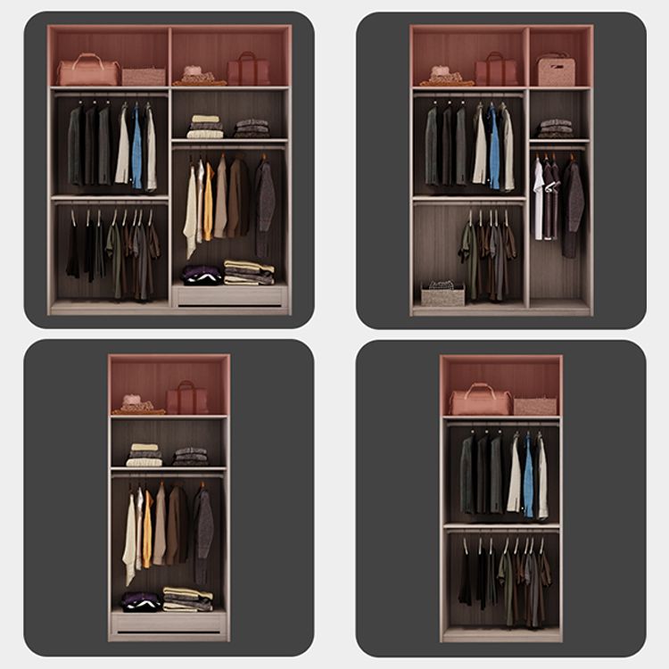 Hinged Wardrobe Cabinet Engineered Wood Wardrobe Armoire for Home