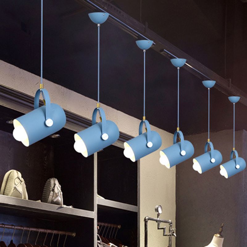 Spotlight cilindrico in metallo Macaron 1 Servizio Commercial Testa Accensione con maniglia regolabile