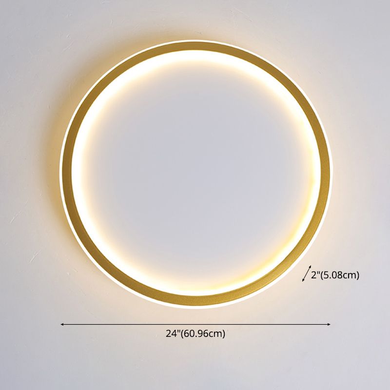 Moderne minimalistische ronde LED-plafondlamp aluminium binneninbouw met siliconen kap