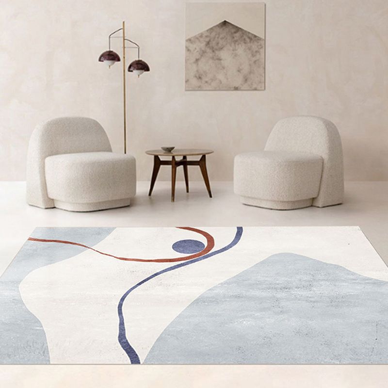 Alfombra de alfombra de poliéster moderno marrón alfombra lavable alfombra para sala de estar