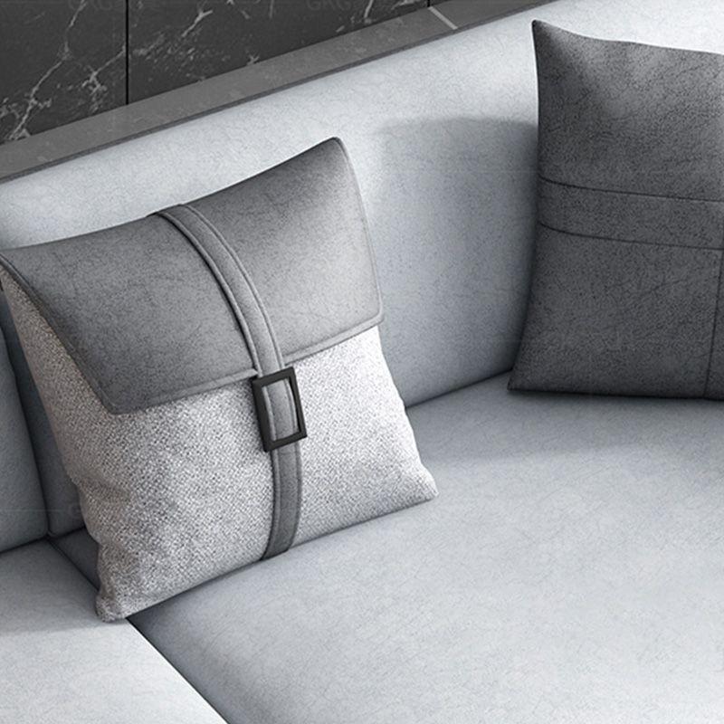 Pillow Top Arm Sofa with Pillows Seating Contemporary in Gray