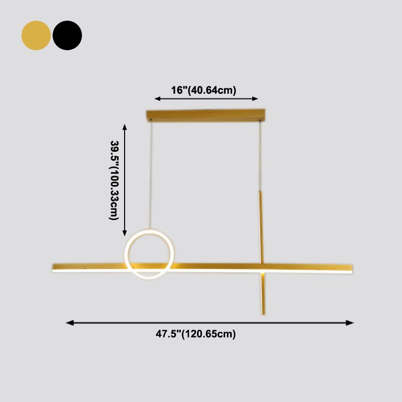3 luces de isla lineal ligera Ideas de iluminación de isla de metal contemporánea para cocina