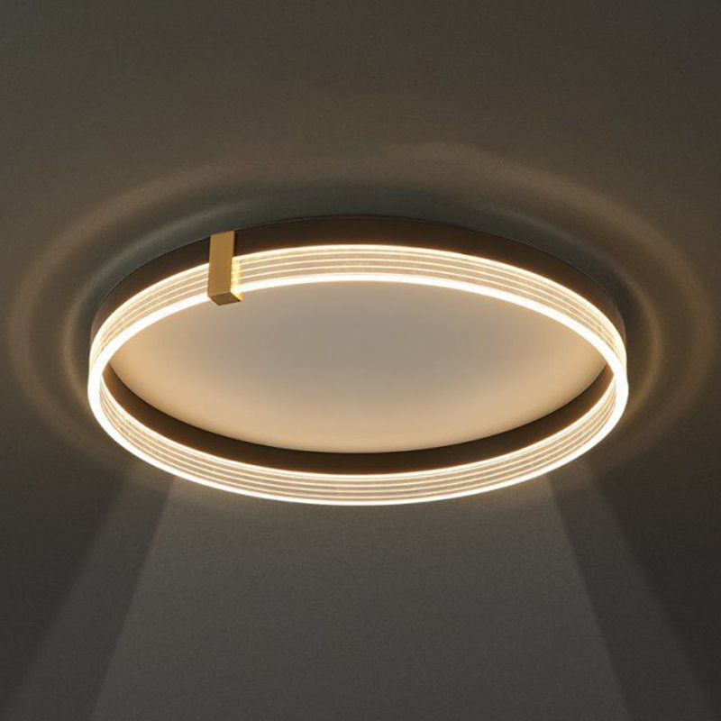Luminaires encastrés de style moderne Ring Plafonniers encastrés à LED en acrylique à 1 lumière