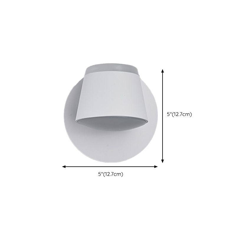 LED Modern Metal Wall Sconce Cone Shape Wall Light with Acrylic Shade for Bedroom