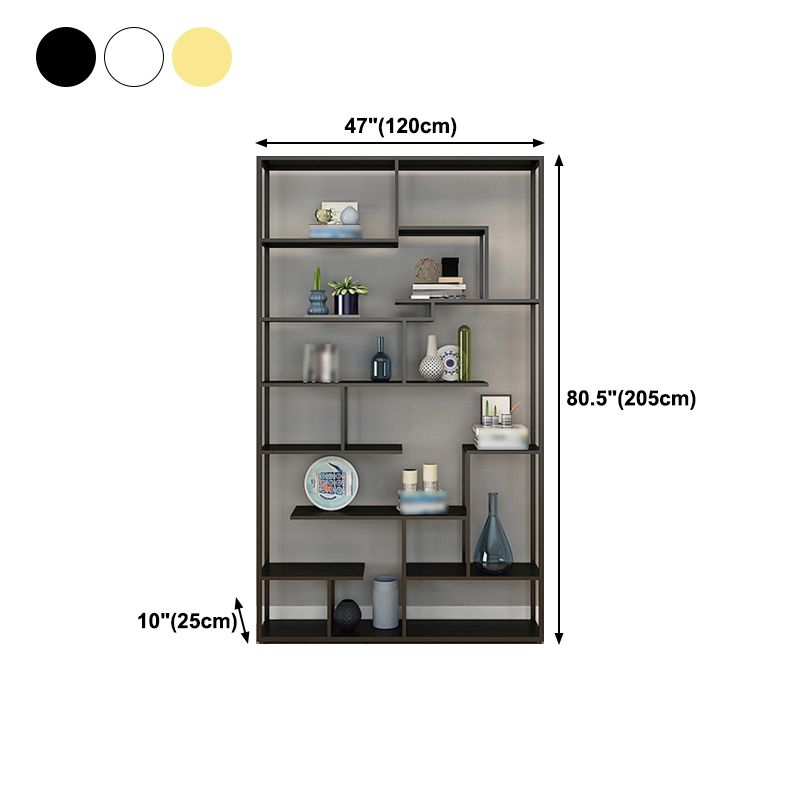 81 "H Bookcase Open Back in stile Glam per lo studio Home Office