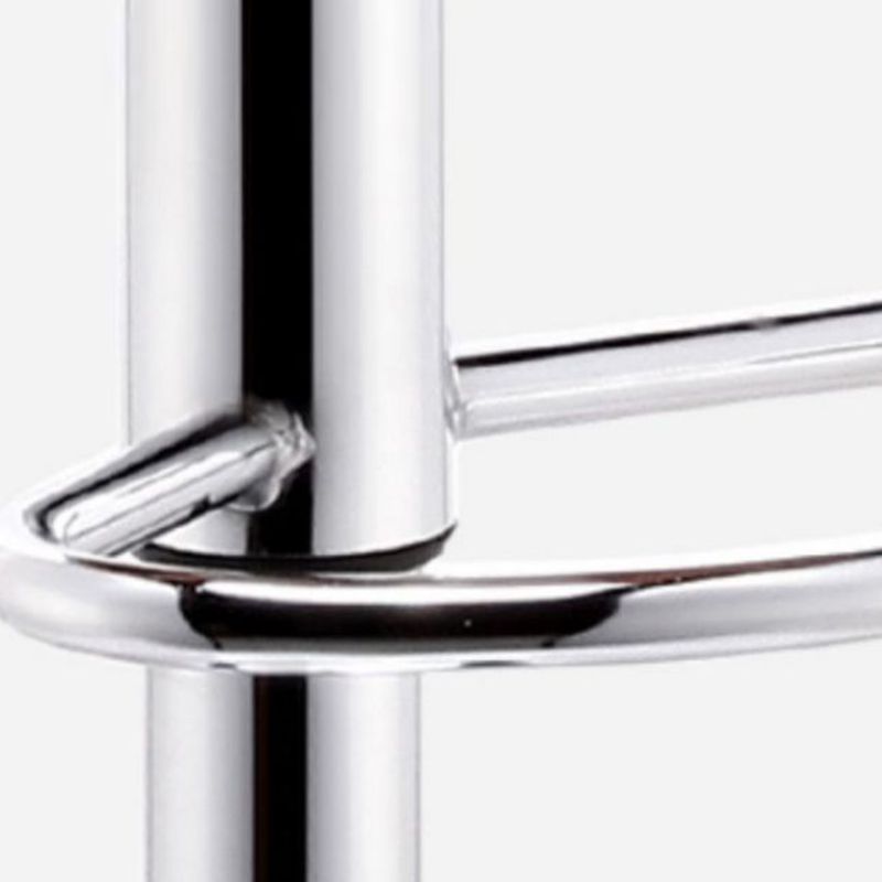 Contemporary Metal Barstool Velvet Footrest Low Back Stool with Swivel in Matte Finish