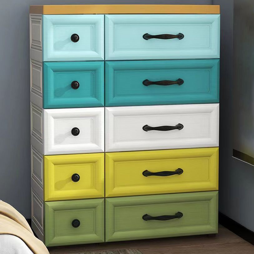 Modern Wardrobe Plastic 10-drawer Wardrobe Closet,29.53" D x 13.78" W x 39.37" H