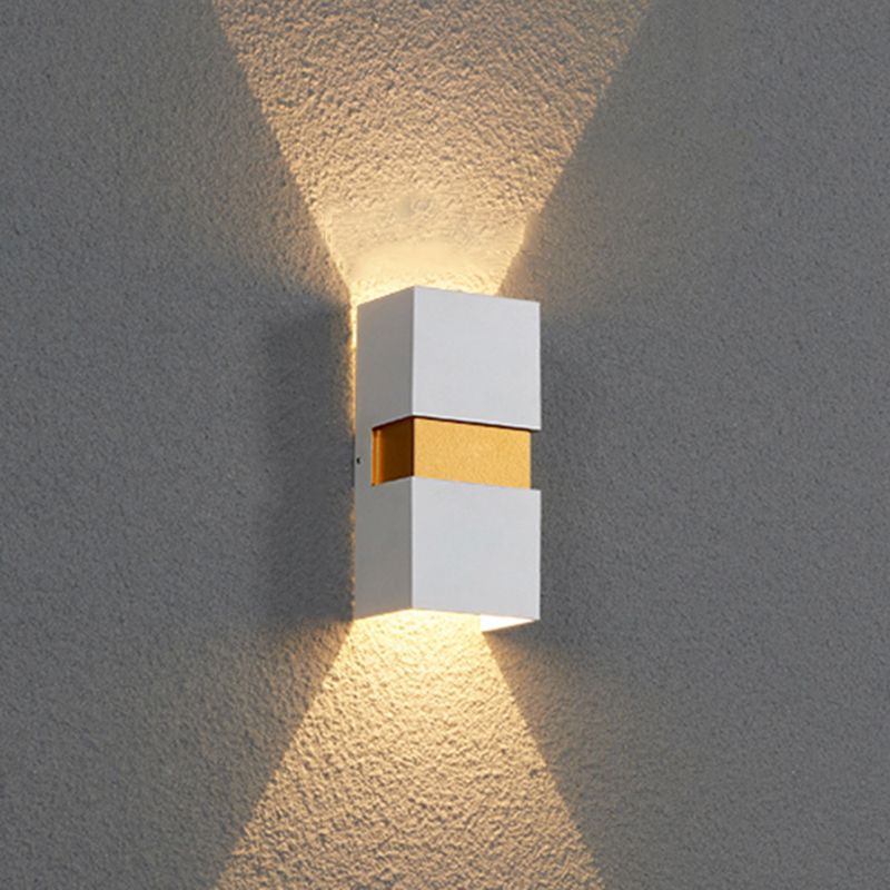 Application murale en aluminium extérieur contemporain Lumière murale à LED à LED 1 Light