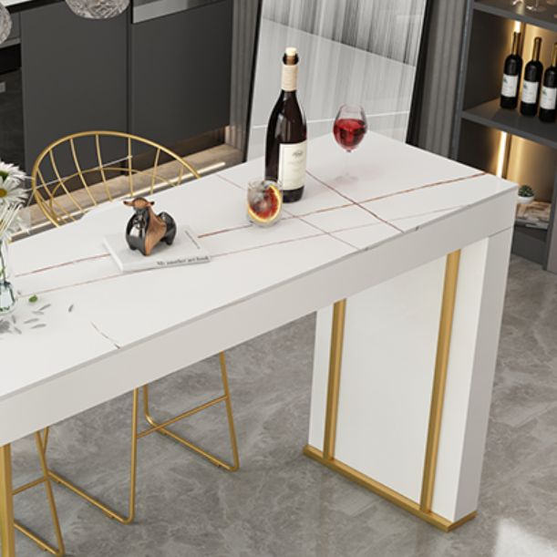 Indoor Modern Counter Height Set Stone Top Storage 1/2/3 Pieces Pub Dining Set