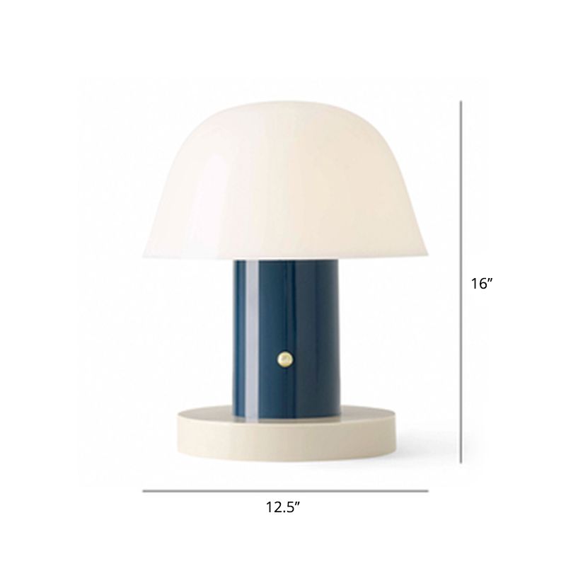 Designer Mushroom Shaped Night Table Light Metal 2-Light Living Room Accent Lamp