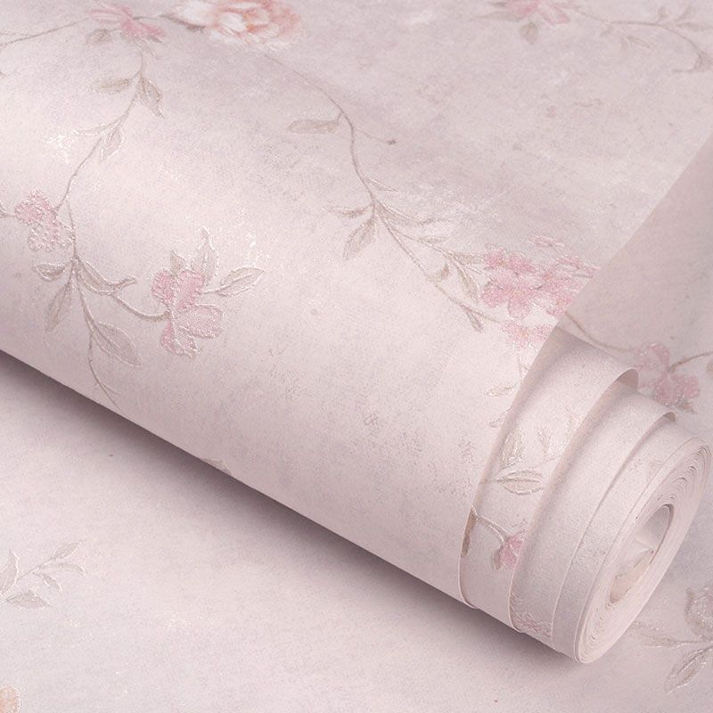 Countryside Wall Decor Dense Flower Pattern Non-Pasted Wallpaper, 20.5"W x 31'L