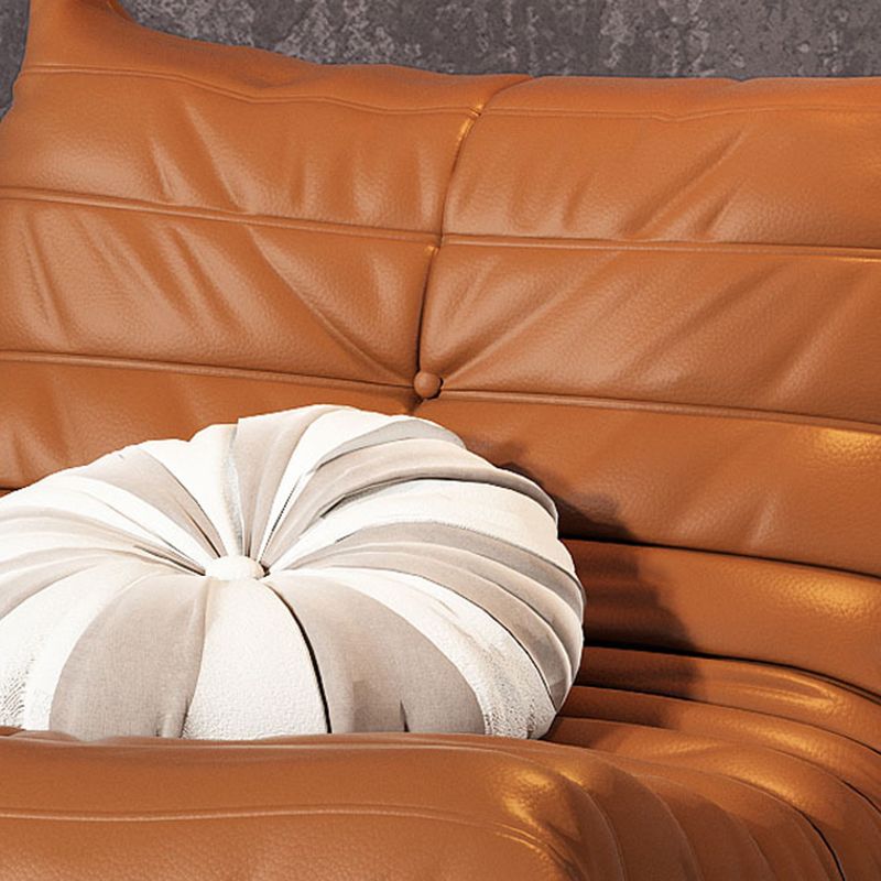 Modern Accent Chair Real Aniline Leather/Faux Leather Chair With Fixed Back