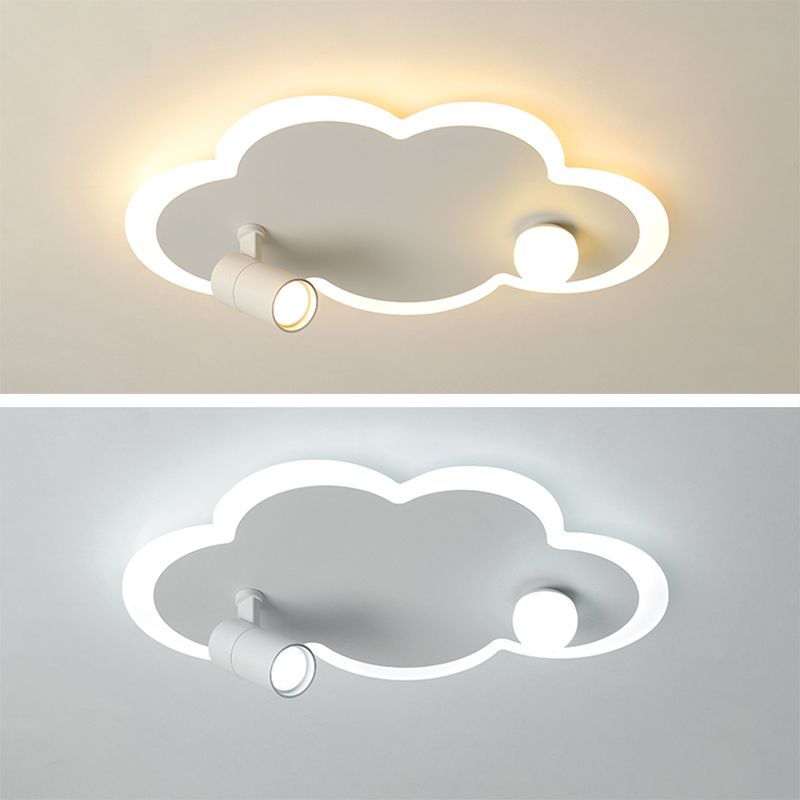 Cloud Shape Iron LED Flush Mount Spotlight Modern 3-Light Flush Bedroom Ceiling Lights