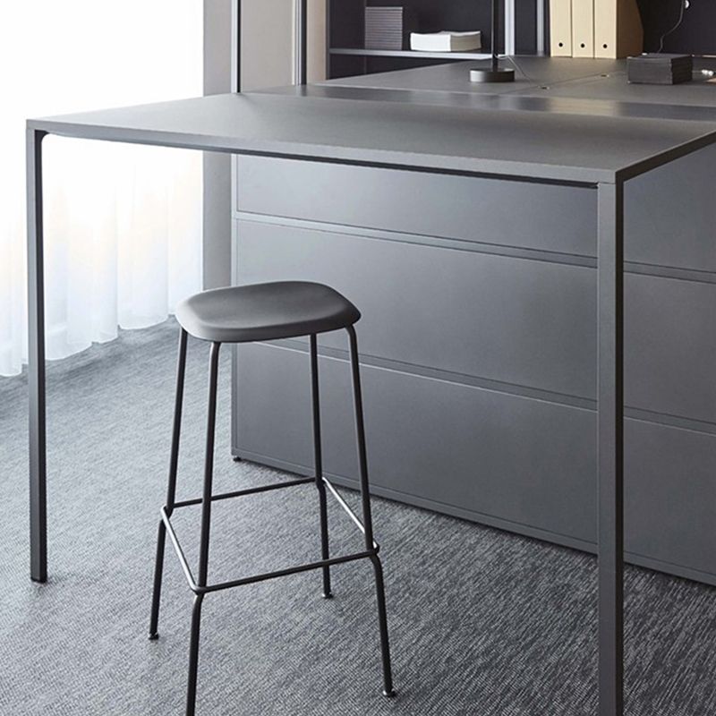 Solid Wood Counter & Bar Stools Modern Indoor Stools with Metal Base