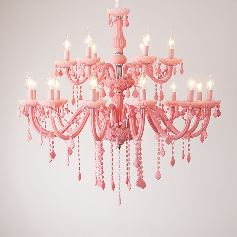 Multi -Leuchtkerze -Hängeanhänger moderne Glashängung Licht für Wohnzimmer