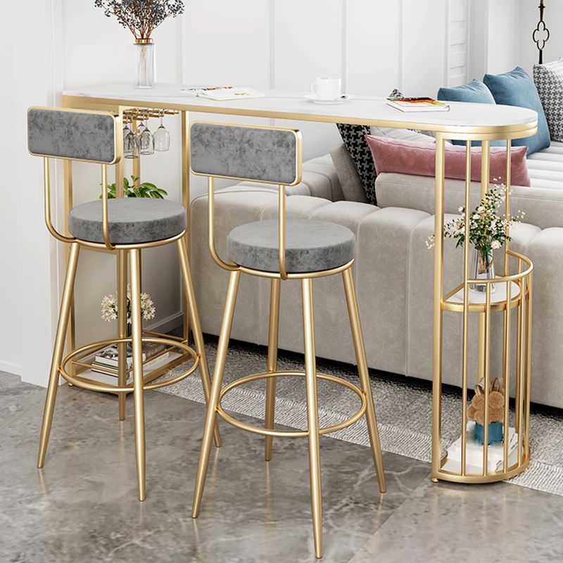 Glam Style Stone Specialty Bar Stool Table Table for Living Room