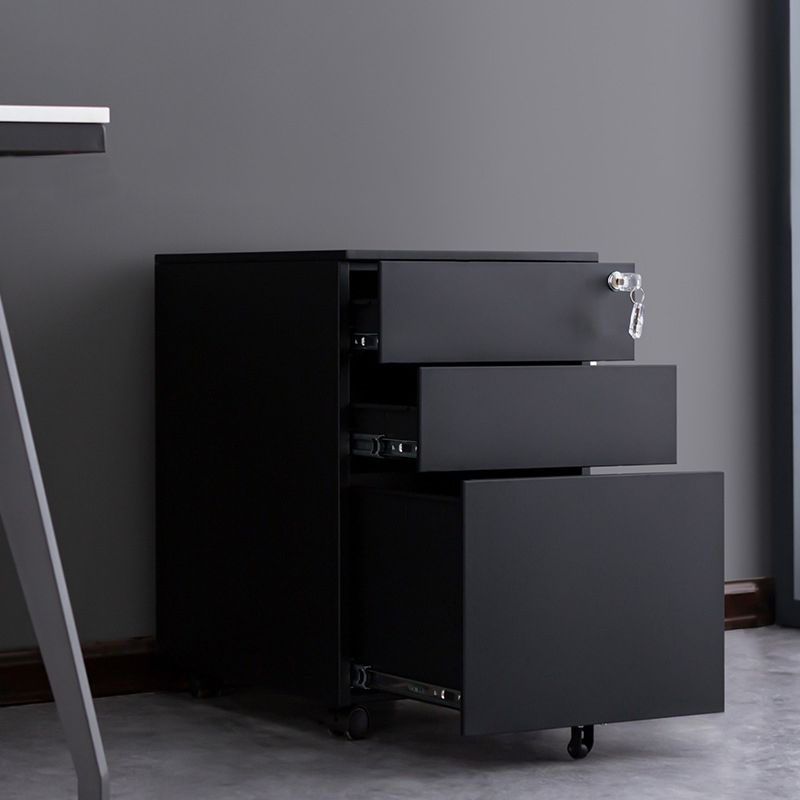Modern Metal Cabinet Locking Drawers File Cabinet with Castors