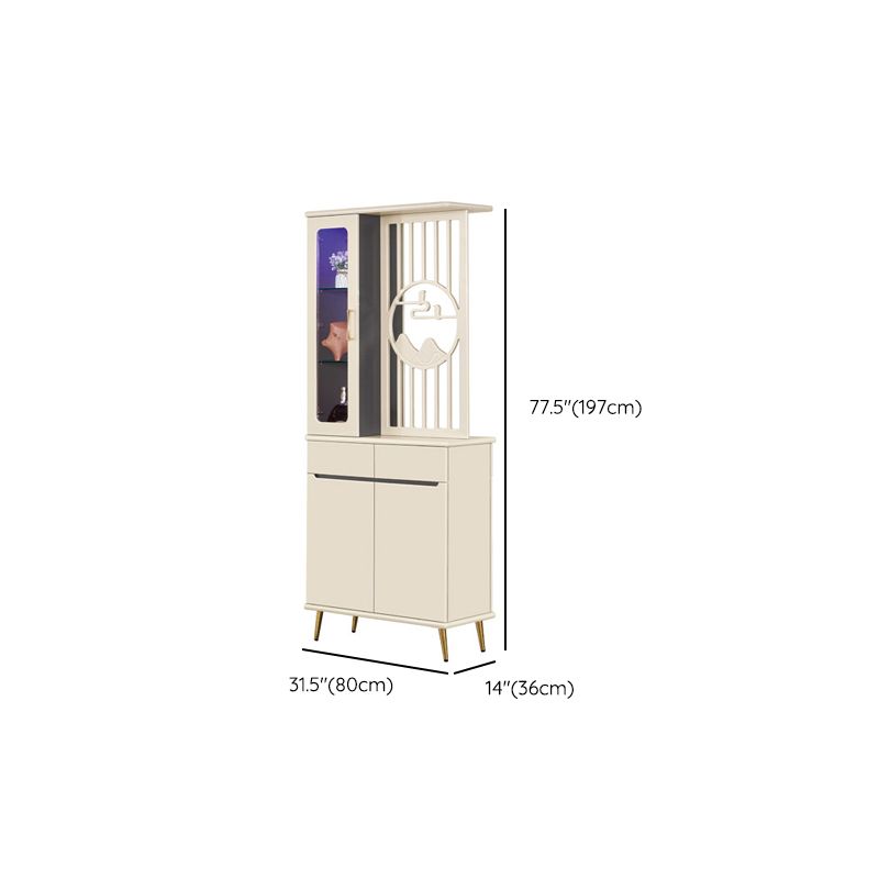 Contemporary Wooden Cabinet Solid Color Accent Cabinet with Drawer and Door