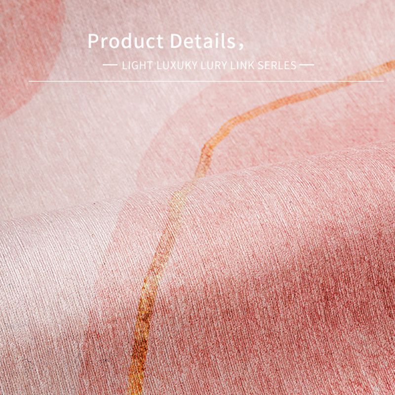 Apricot Tone Casual Area Carpet Polyester Color Block Indoor Rug Anti-Slip Backing Carpet for Living Room