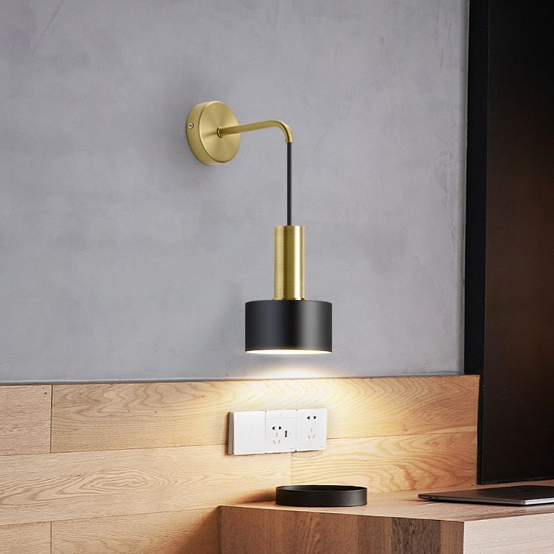 Simplicity Grenade Shaped Wall Lamp Metallic Single Bedside Wall Lighting Fixture