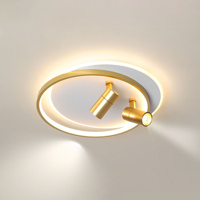 Bague métallique Semi-Flush Ceiling Light Fixtures Modern Bedroom Semi Flush Light Fixtures