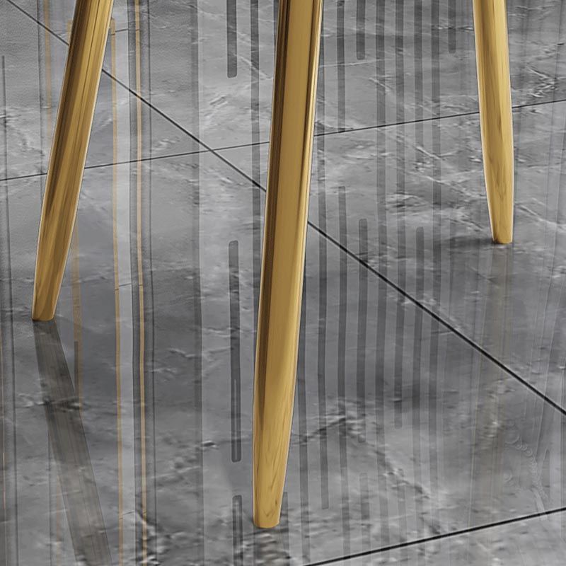 Glam Dining Side Chair Upholstered Side Chair with Gold Legs for Dining Room