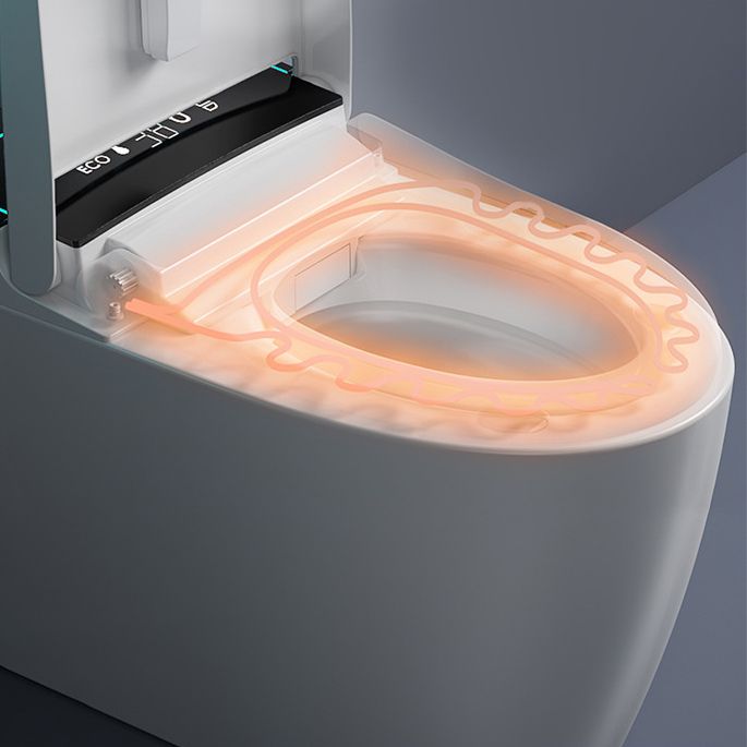 Modern Floor Mount Skirted Toilet Bowl Siphon Jet Toilet with Seat for Bathroom