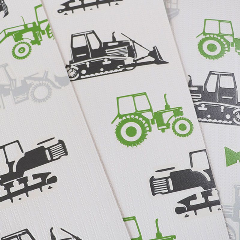 Soft Color Wallpaper Non-Woven Waterproof Cart Wall Covering for Children, 20.5"W x 33'L