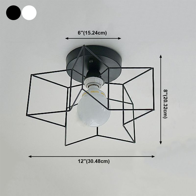 Metal Star Ceiling Light Fixture Minimalist Aisle Ceiling Mount Light Fixture