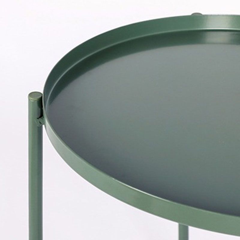 Medieval Modern Style Round Metal Table 4 Legs Base Side Table