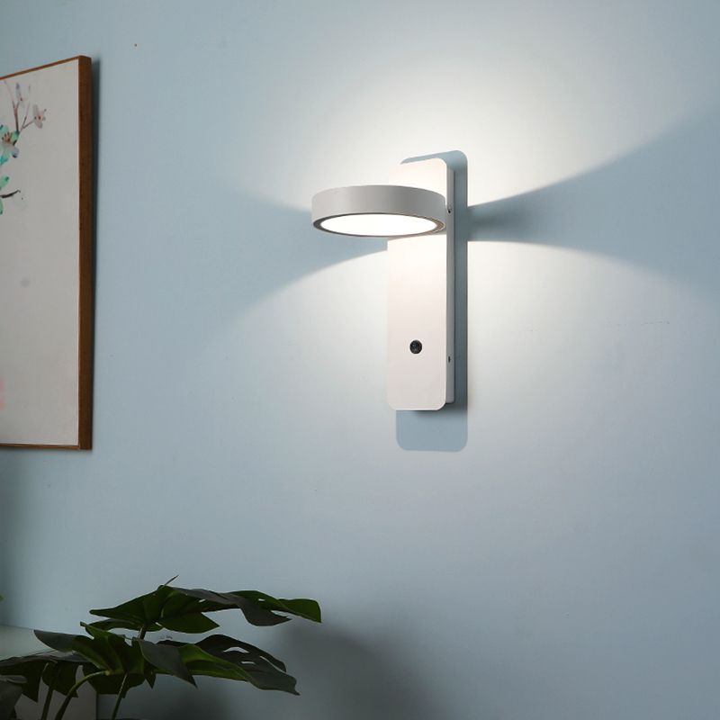 Metal Drum Wall Light Fixture Minimalist 1 Light Wall Lighting for Bedroom