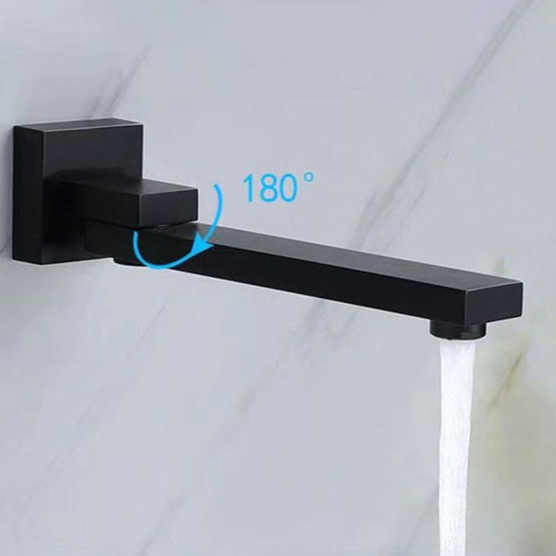Modern Brass Faucet Swivel 1-Handle and 4-Hole Wall Mounted Tub Spout Trim