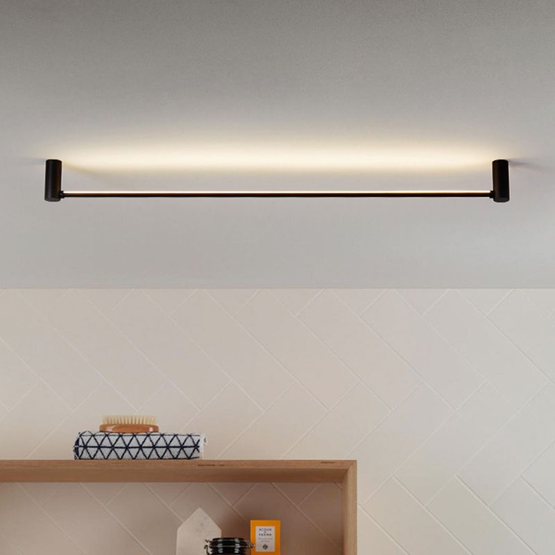 Eenvoud Staaf Gevormde Flush Mount Acryl hal slaapkamer LED flush plafond licht in zwart