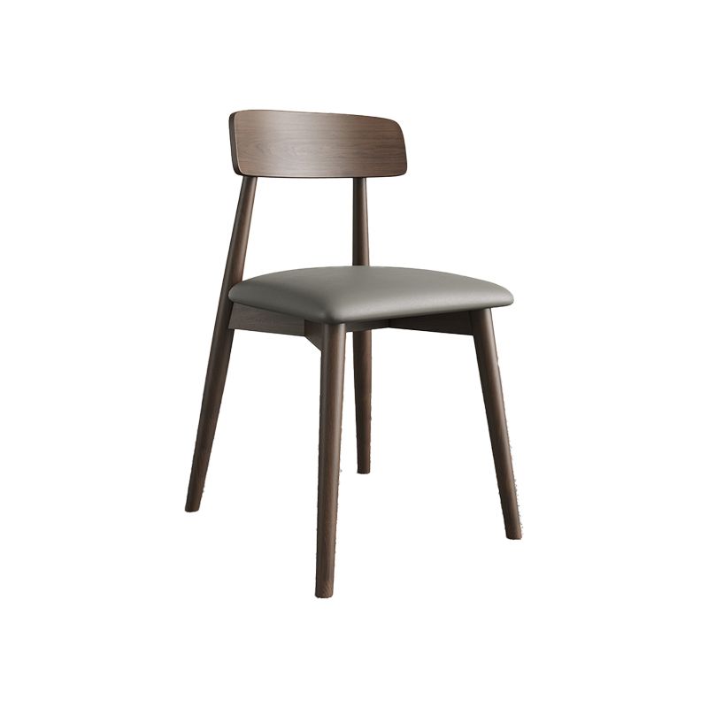 Industrial Upholstered Armless Chair Indoor Rubberwood Side Chair