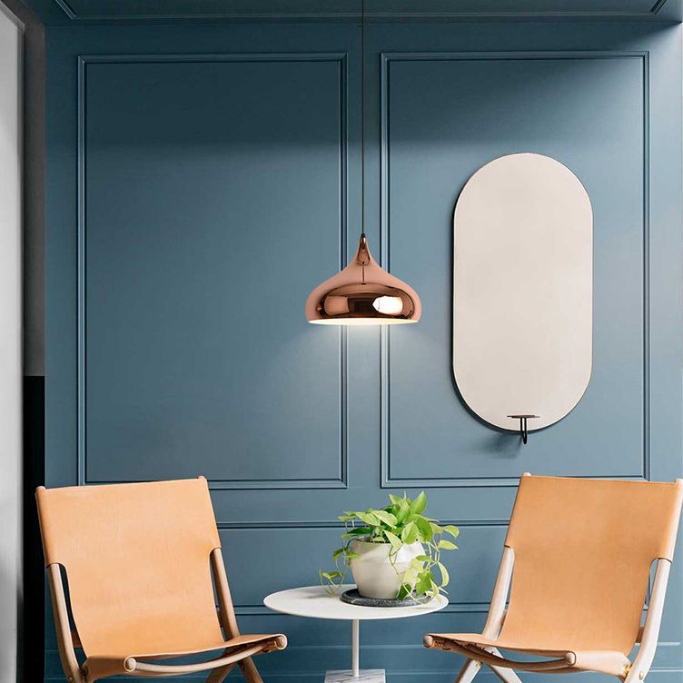 1 Light Hanging Pendant Lights Industrial Style Mirror Glass Pendant Ceiling Lights for Restaurant