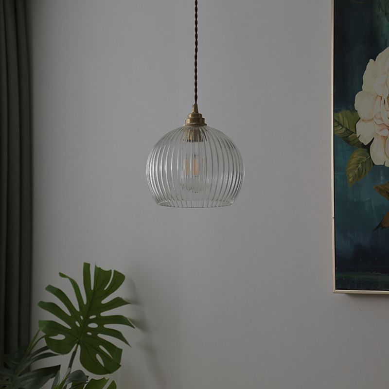 Zeitgenössische einfache Ein leichte Glasschale Esszimmer Schlafzimmer Anhänger Beleuchtung
