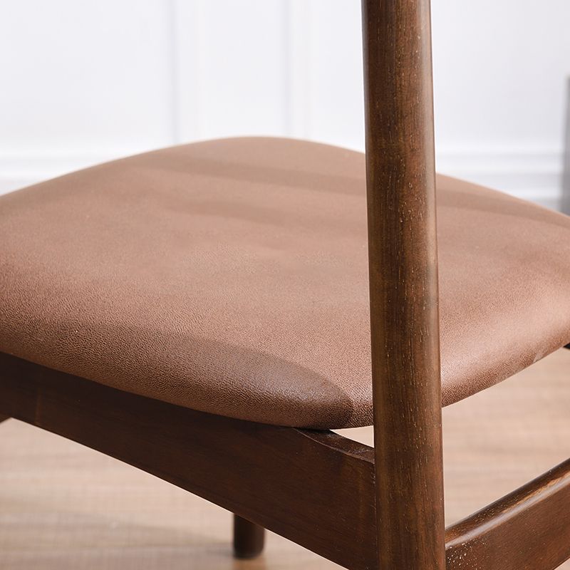 Chaise d'intérieur contemporaine à dossier ouvert en bois, chaise de salle à manger de 18 pouces de large