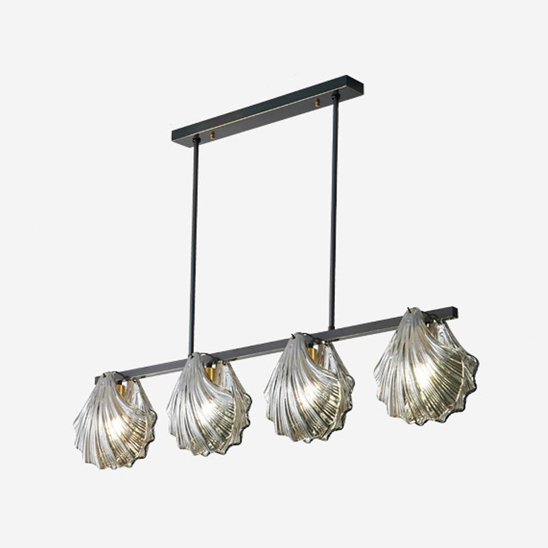 Glass Shell Shape Chandelier Light Modern Style Multi Lights Chandelier Light Fixture