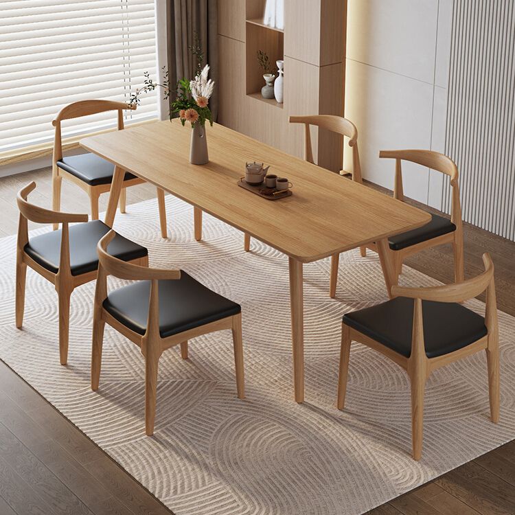 Industrial Rectangle Wood Dining Table 1/3/5/6/7 Pieces Dining Set for Dining Room