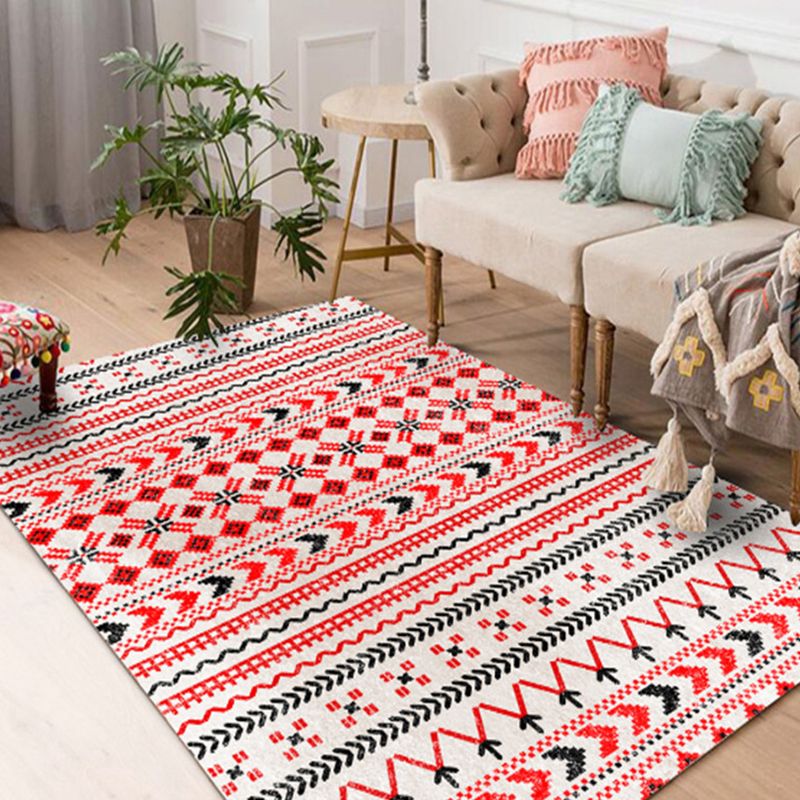 Boheemse tribale symbolen Rugsolid kleur polyester gebied tapijt niet-slip achterste tapijt voor woonkamer