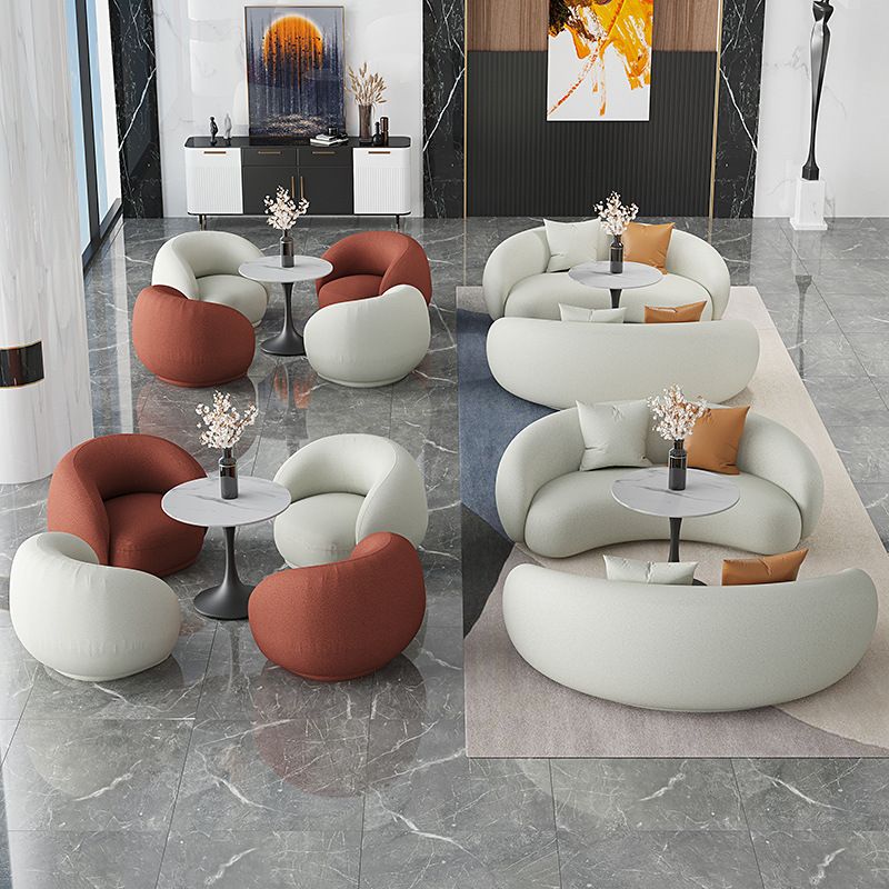 Modern Round Dining Table for Kitchen White Table with Metal Base