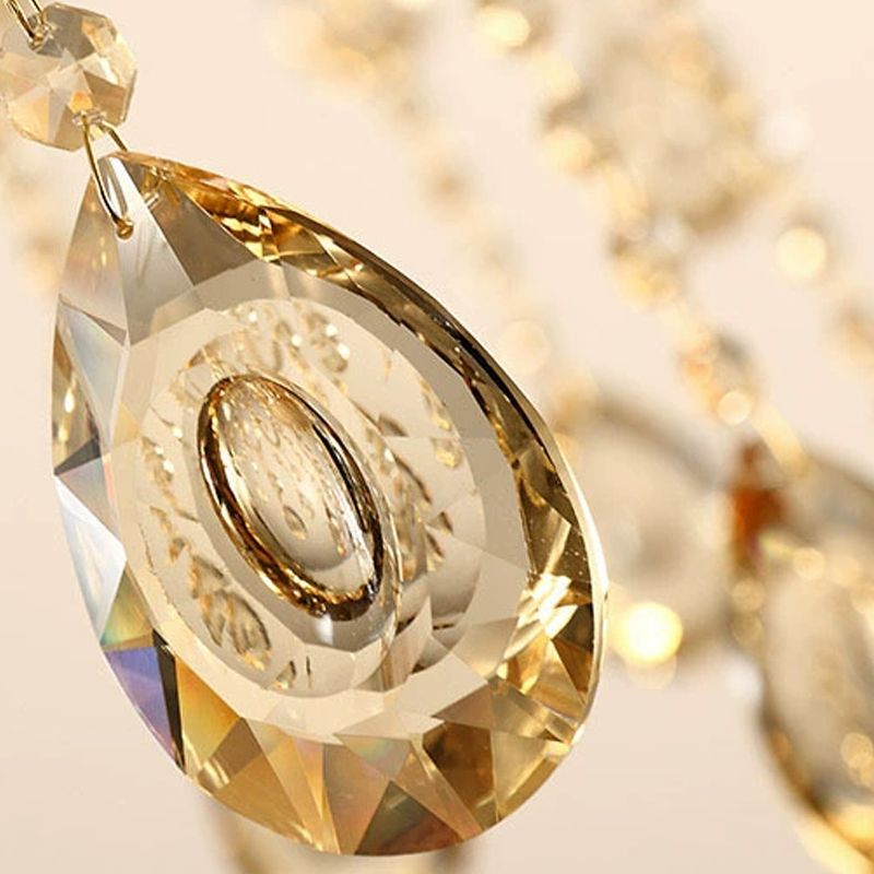 Crystal Hanging Chandelier Candle Shape Chandelier Lighting for Living Room