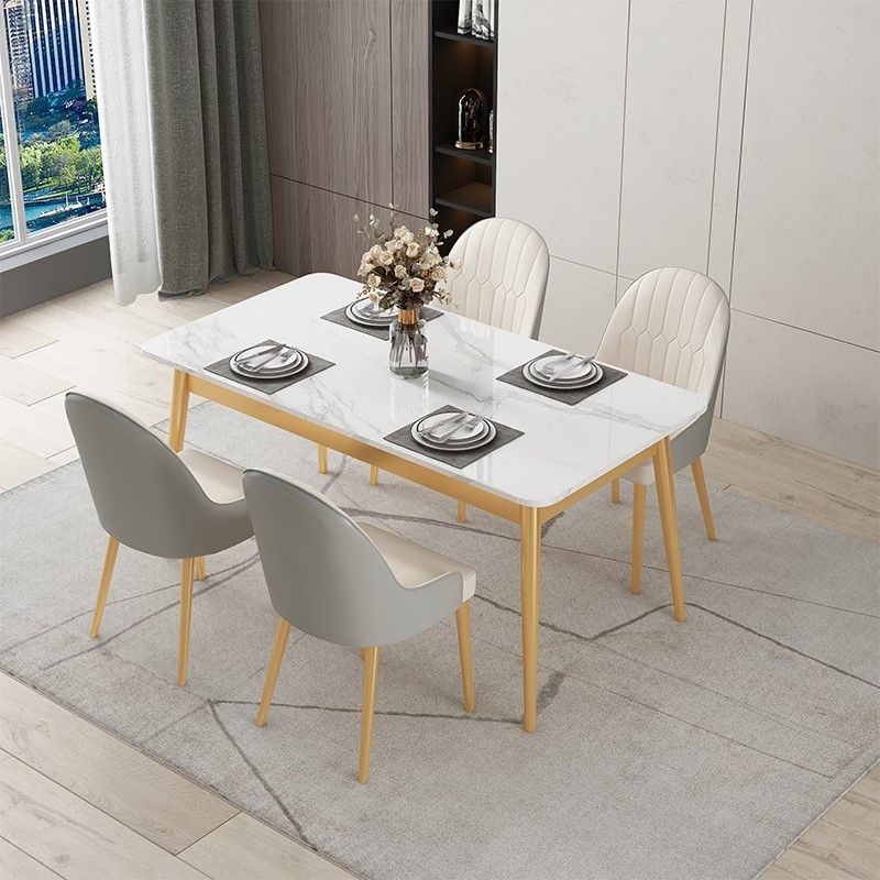 Traditional Luxury Rectangle Dining Collection 4-foot Stone Furniture