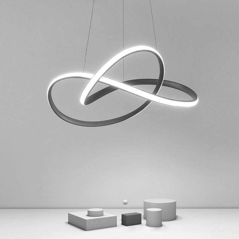 Modern Linear Pendant Lighting Fixtures Silica Gel Hanging Light Kit