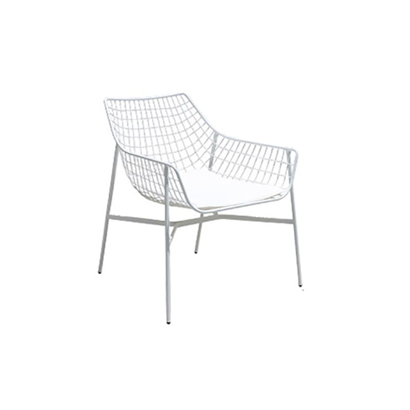 Industrial Dining Chairs Iron With Arm Open Back Outdoor Bistro Chairs