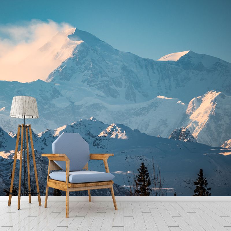 Mountain Range Photography Mural Wallpaper Environment Friendly Living Room Wall Mural