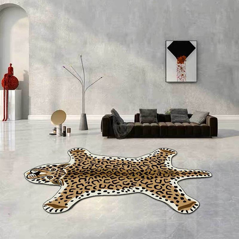 Tappeto di tappeto in poliestere di tappeti in poliestere per tappeti per leopardo leopardo per soggiorno resistente alle macchie per soggiorno