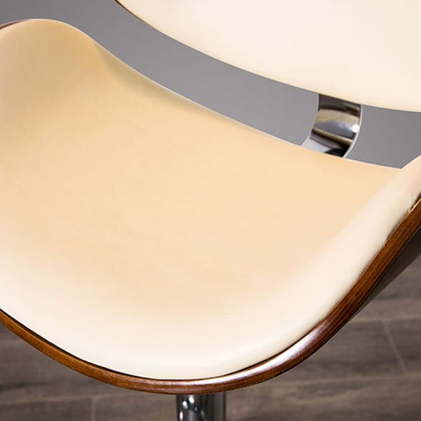 Contemporary Style Bar-stool Adjustable Leather Counter Bar Stool with Metal Legs